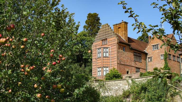 Apples on the trees in the orchard at Chartwell, Kent